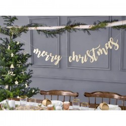 Γιρλάντα Ξύλινη – Merry Christmas