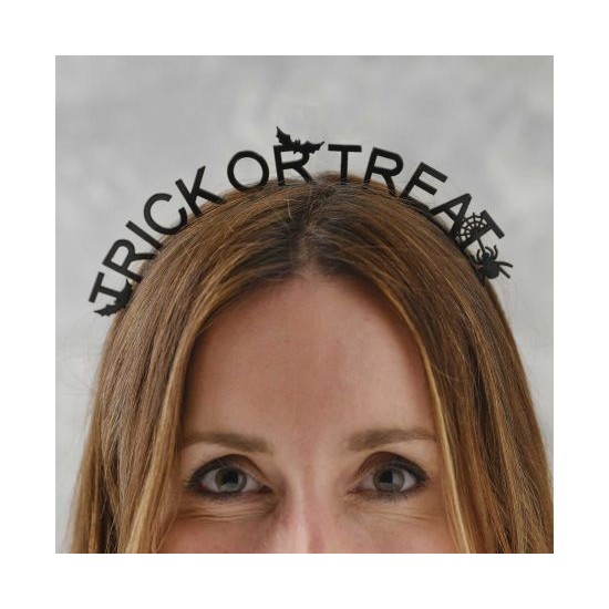 Στέκα μαύρη μεταλλική Trick or Treat/ Halloween Στέκα μαύρη μεταλλική Trick or Treat/ Halloween