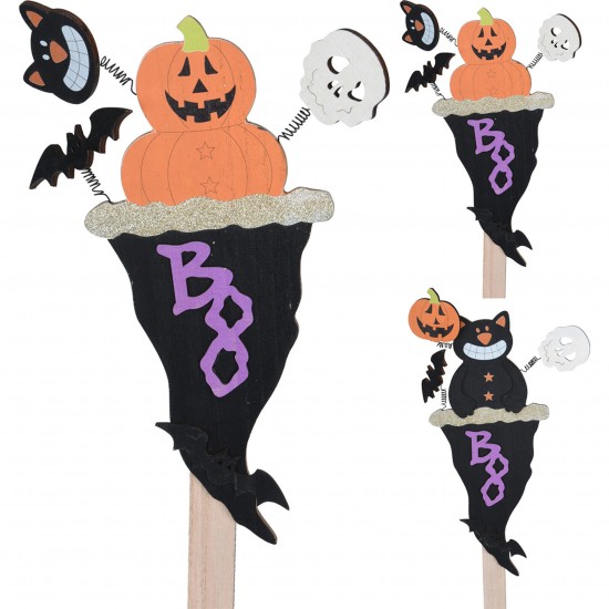 Ξύλινο stick Halloween Boo Ξύλινο stick Halloween Boo