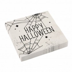Χαρτοπετσέτες Μεγάλες Happy Halloween αράχνες (16 τεμ)