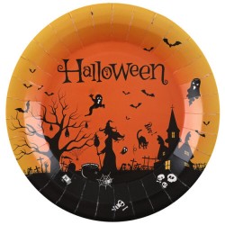 Πιάτα Μεγάλα Halloween Στοιχειωμένο Σπίτι (10 τεμ)