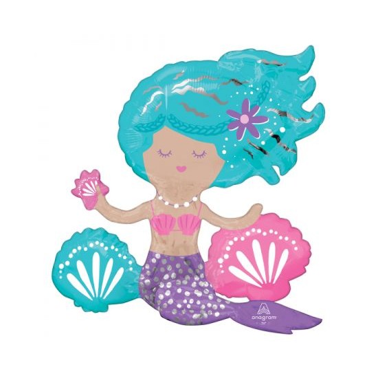 Μπαλόνι Foil Sitter Shimmering Mermaid 45εκ x 43εκ Μπαλόνι Foil Sitter Shimmering Mermaid 45εκ x 43εκ