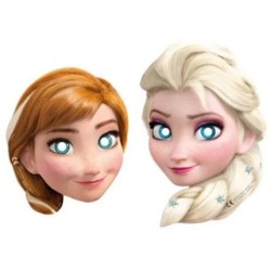 Μάσκες Frozen – Έλσα και Άννα Χάρτινες (6 τεμ)