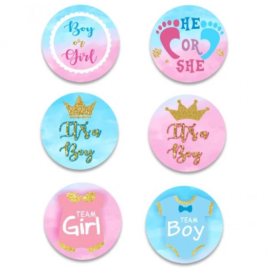 Κονκάρδες Gender Reveal 6τεμ Κονκάρδες Gender Reveal 6τεμ