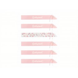 Κορδέλες μπάτσελορ Bride to be & Bridesmaid (6 τεμ)