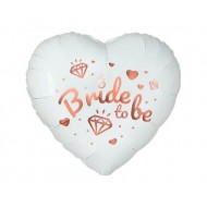 Μπαλόνι Foil 18″ Άσπρη Καρδιά Bride to be