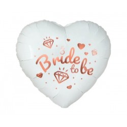 Μπαλόνι Foil 18″ Άσπρη Καρδιά Bride to be