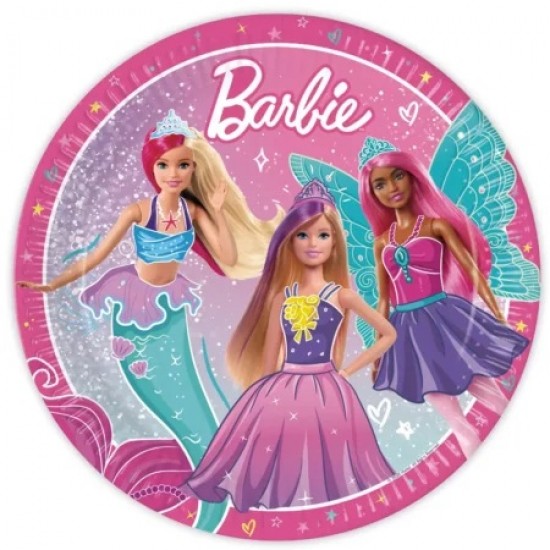 Πιάτα Μεγάλα Barbie Fantasy (8 τεμ)