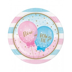Πιάτα Μεγάλα Mπλε και Pοζ Gender Reveal Creative Converting (8 τεμάχια)