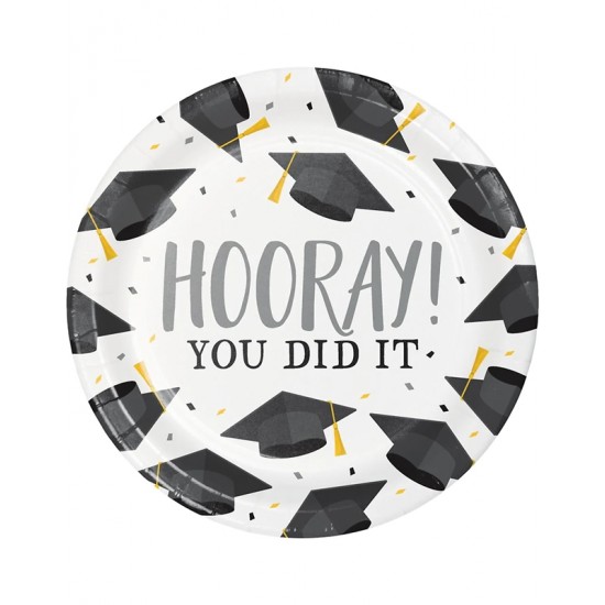 Πιάτα Mικρά Xάρτινα Graduation Fun Hooray Πιάτα Mικρά Xάρτινα Graduation Fun Hooray