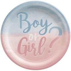Πιάτα Μεγάλα Gender Reveal (8 τεμ)
