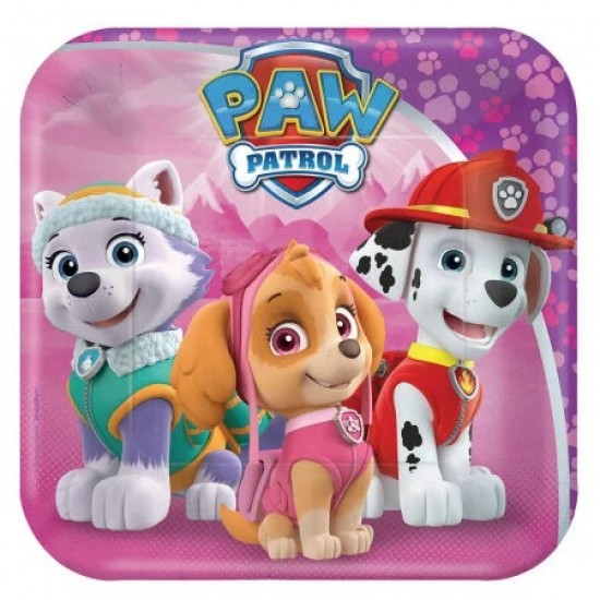 Πιάτα Μεγάλα Paw Patrol κορίτσι (8 τεμ) Πιάτα Μεγάλα Paw Patrol κορίτσι (8 τεμ)
