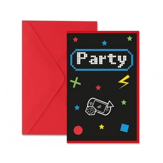 Προσκλήσεις Gaming Party (6 τεμ) Προσκλήσεις Gaming Party (6 τεμ)