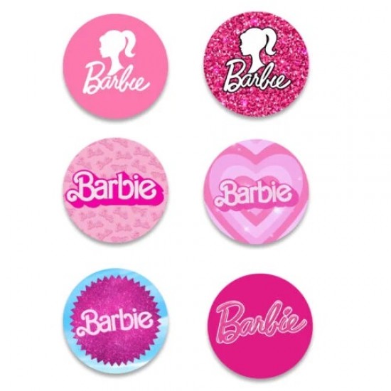 Κονκάρδες Barbie logo (6 τεμ) Κονκάρδες Barbie logo (6 τεμ)