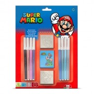 Σετ σφραγίδες και μαρκαδόροι Super Mario