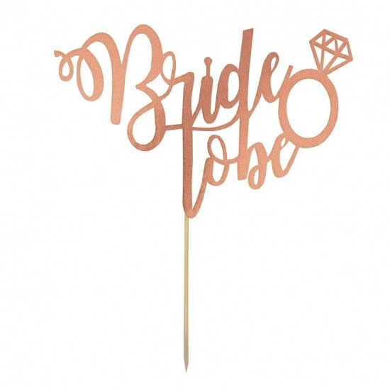 Topper Τούρτας Bride to be ροζ-χρυσό Topper Τούρτας Bride to be ροζ-χρυσό