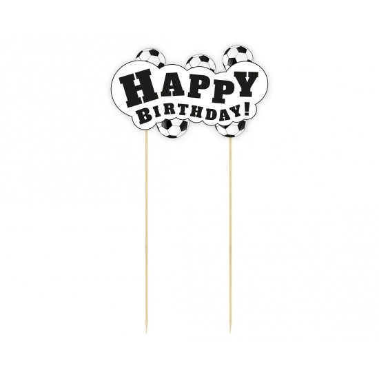 Topper Τούρτας Ποδόσφαιρο Happy Birthday