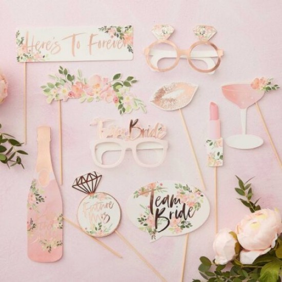 Photobooth Props Φλοράλ Για Bachelorette (10 τεμ) Photobooth Props Φλοράλ Για Bachelorette (10 τεμ)