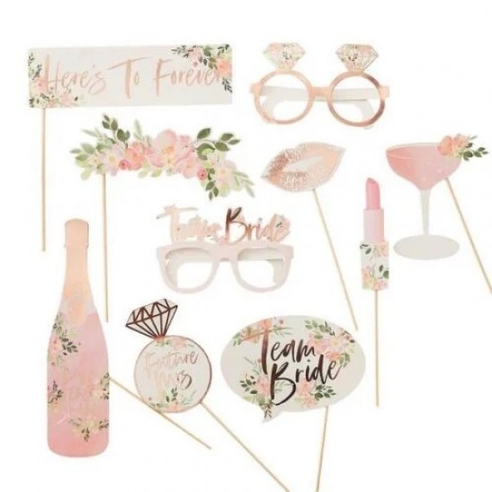 Photobooth Props Φλοράλ Για Bachelorette (10 τεμ) Photobooth Props Φλοράλ Για Bachelorette (10 τεμ)