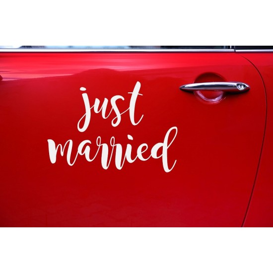 Just Married Αυτοκόλλητο Just Married Αυτοκόλλητο