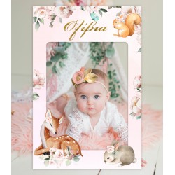 Κάδρο Photobooth Ελαφάκι Φλοράλ