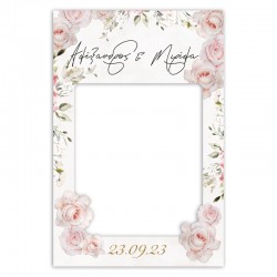 Κάδρο Photo Booth Γάμου – Φλοράλ