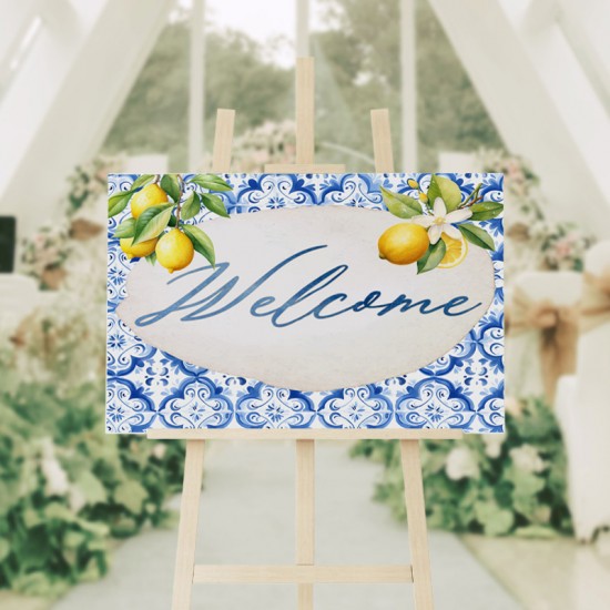Καμβάς Βάπτισης Welcome – Mediterranean Λεμόνι