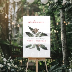 Καμβάς Γάμου Welcome Dusk Botanical
