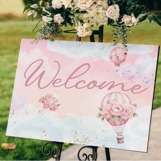 Καμβάς Βάπτισης Welcome – Αερόστατο Κορίτσι Καμβάς Βάπτισης Welcome – Αερόστατο Κορίτσι