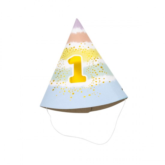 Καπελάκια πάρτυ 1st Birthday – Rainbow (1 τεμ)