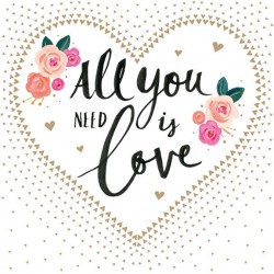 Χαρτοπετσέτες Μεγάλες All You Need Is Love