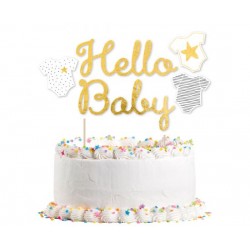 Πινακίδα Τούρτας Hello Baby