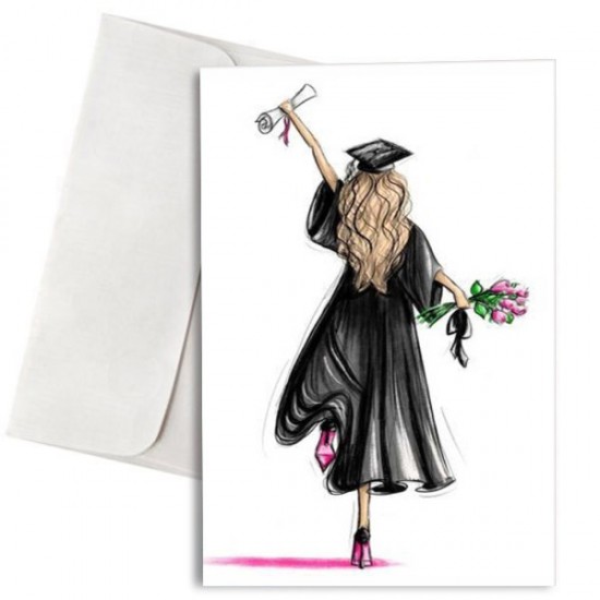 Κάρτα Αποφοίτησης “Girl Graduating” Κάρτα Αποφοίτησης “Girl Graduating”
