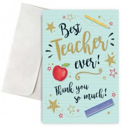 Κάρτα για Δασκάλα “Best Teacher Ever”