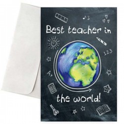 Κάρτα για Δασκάλα “Best Teacher in the World”