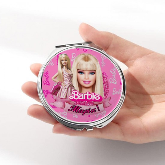 Καθρεφτάκι Barbie Ασημί Στρογγυλό Καθρεφτάκι Barbie Ασημί Στρογγυλό