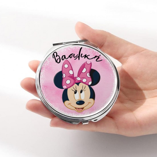 Καθρεφτάκι Minnie Ασημί Στρογγυλό Καθρεφτάκι Minnie Ασημί Στρογγυλό