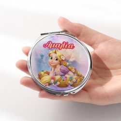 Καθρεφτάκι Ραπουνζέλ Ασημί Στρογγυλό