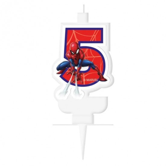 Κεράκι Spiderman Αριθμός 5 Κεράκι Spiderman Αριθμός 5