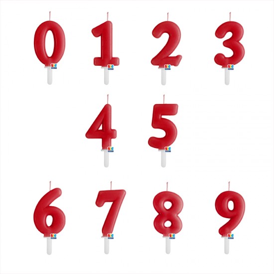 Κεράκια Γενεθλίων Αριθμοί – Κόκκινο