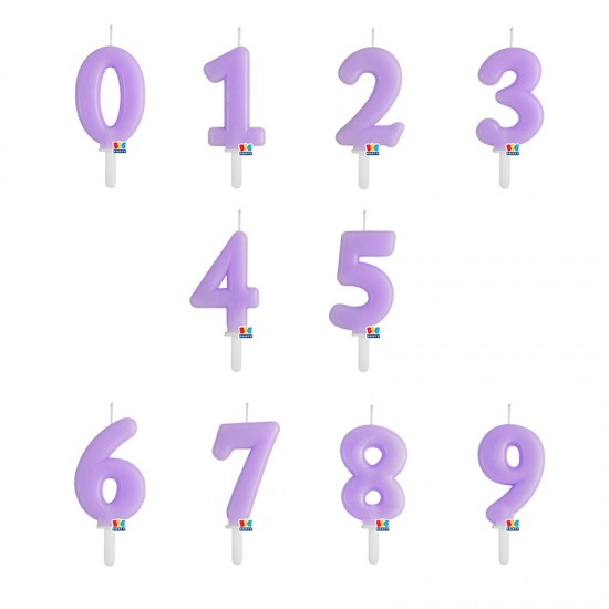 Κεράκια Γενεθλίων Αριθμοί – Λιλά