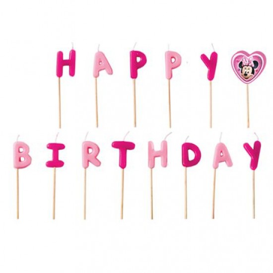 Κεράκια Happy Birthday – Minnie Mouse Κεράκια Happy Birthday – Minnie Mouse