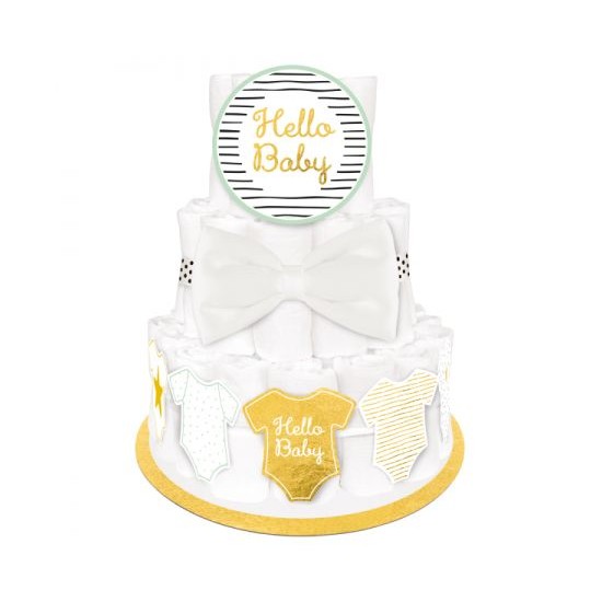 Σετ Διακόσμηση Diaper Cake Hello Baby / 4 μέρη