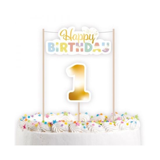 Διακόσμηση Τούρτας 1st Birthday Rainbow / 14 x 22 εκ Διακόσμηση Τούρτας 1st Birthday Rainbow / 14 x 22 εκ