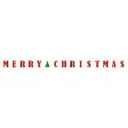 Κόκκινη Γιρλάντα Merry Christmas 365cm