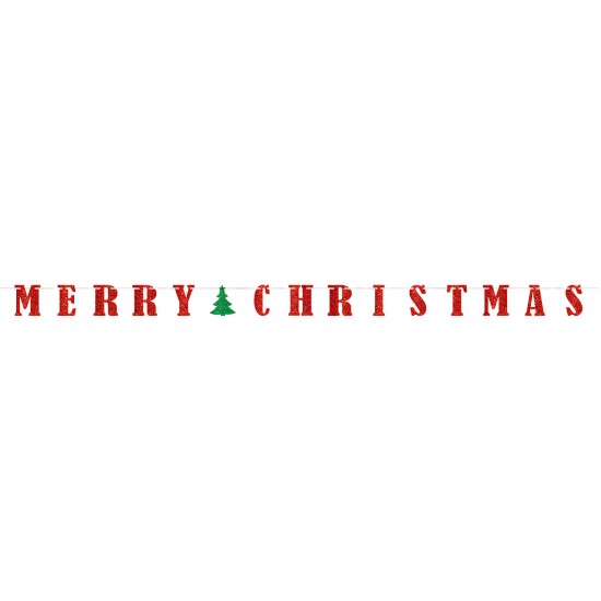 Κόκκινη Γιρλάντα Merry Christmas 365cm Κόκκινη Γιρλάντα Merry Christmas 365cm