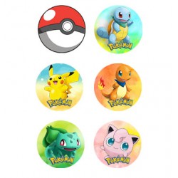 Κονκάρδες Pokemon (6 τεμ)