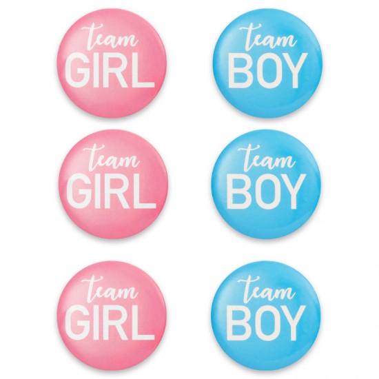 Κονκάρδες Team Girl-Team Boy (6 τεμ) Κονκάρδες Team Girl-Team Boy (6 τεμ)