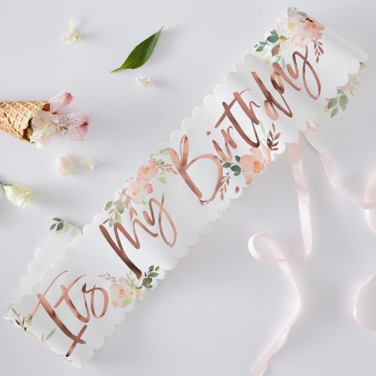Κορδέλα It’s My Birthday Φλοράλ Κορδέλα It’s My Birthday Φλοράλ