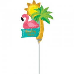 Μπαλόνι Foil 14″ Mini Shape Let’s Flamingle